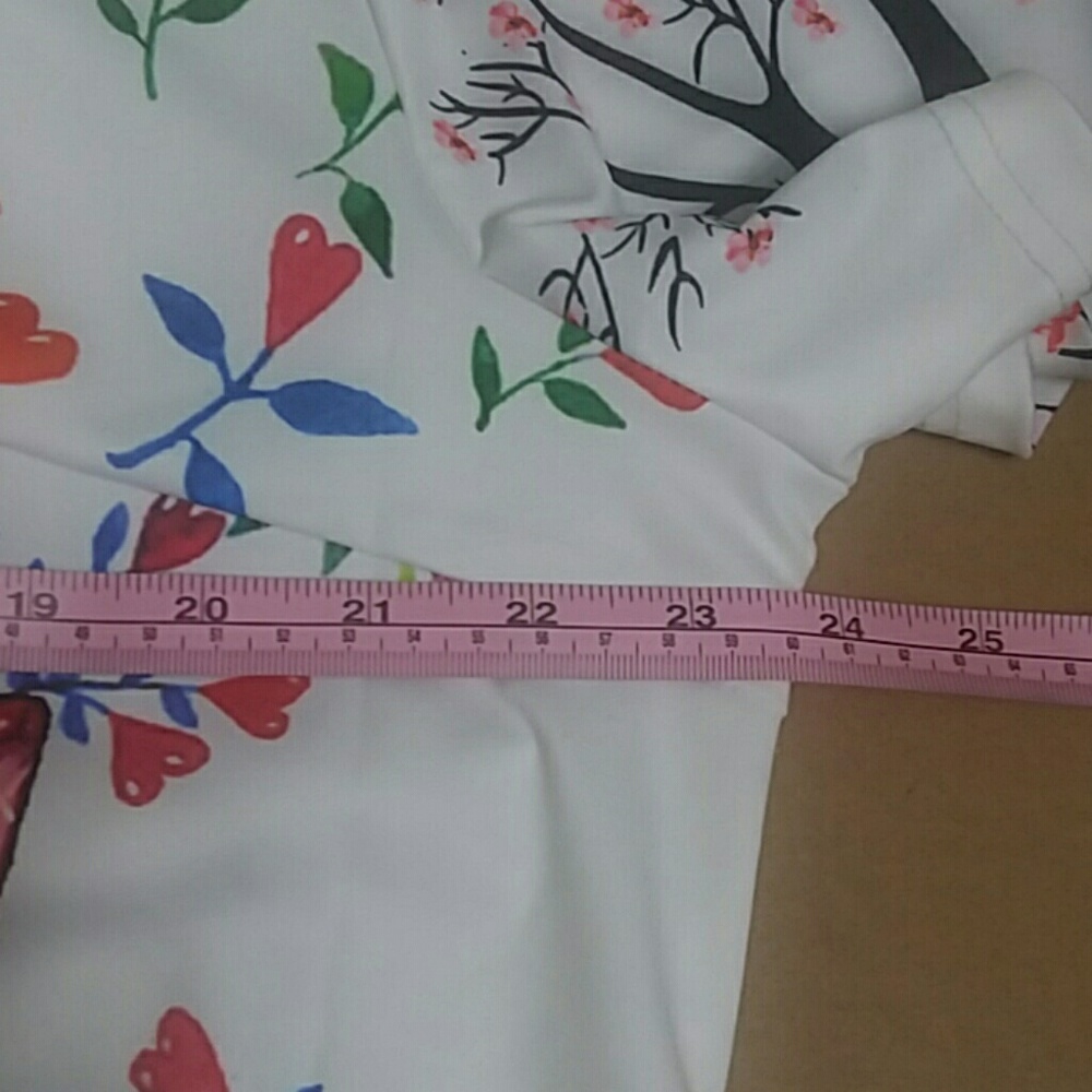Quirky tee, girl riding bicycle w/hearts, flowers - Picture 6 of 6
